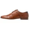 Pier One Leather - Zapatos Con Cordones - Cognac