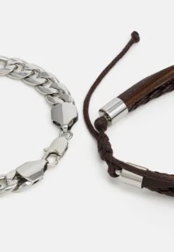 Pier One 5 Pack- Pulsera - Silver-Coloured -Ropa De Hombre Ventas 07d84209eb8544989e229568b2c52132