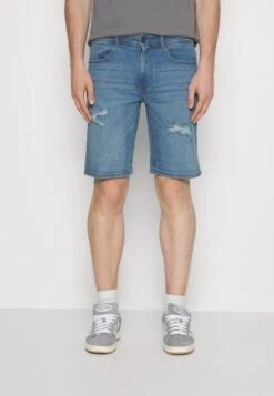 Pier One Unisex 2 Pack - Shorts Vaqueros - Blue/Black Denim -Ropa De Hombre Ventas 1302d2660c07428a89d433483c00309a