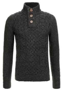 Pier One Jersey De Punto - Mottled Dark Grey -Ropa De Hombre Ventas 13d1d81068fa4915ac5e622c1f1b8077