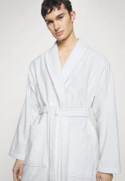Pier One Shawl Towel Bathrobe - Albornoz - White -Ropa De Hombre Ventas 1750537fe5284a27957b17c8aded1f98