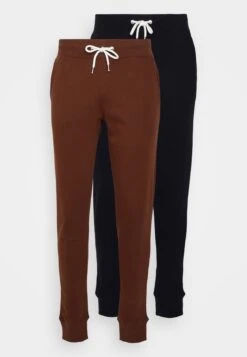 Pier One 2 Pack - Pantalones Deportivos - Dark Brown/Black -Ropa De Hombre Ventas 17cbdc15dae54209a614a5e23a9f01cb