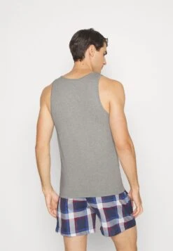 Pier One Rib Vestlue - Camiseta Interior - Grey/White/Blue -Ropa De Hombre Ventas 23ab3ce0ffa445108a35a23f09d71555