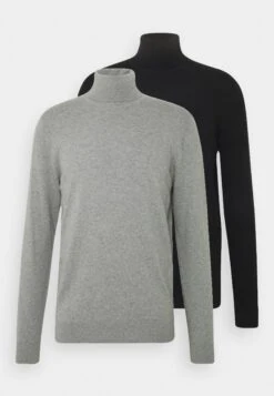 Pier One 2 Pack - Basic Turtleneck - Jersey De Punto - Black/Mottled Light Grey -Ropa De Hombre Ventas 2df07891f3cf443da67ee4c7a11ee632