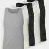 Pier One 5 Pack - Camiseta Interior - 802 - Black_102 - Grey_001 - White 2 Pier One 5 Pack - Camiseta Interior - 802 - Black_102 - Grey_001 - White -Ropa De Hombre Ventas 46f8a04670f84f6ca6219bf7d3fe27a4