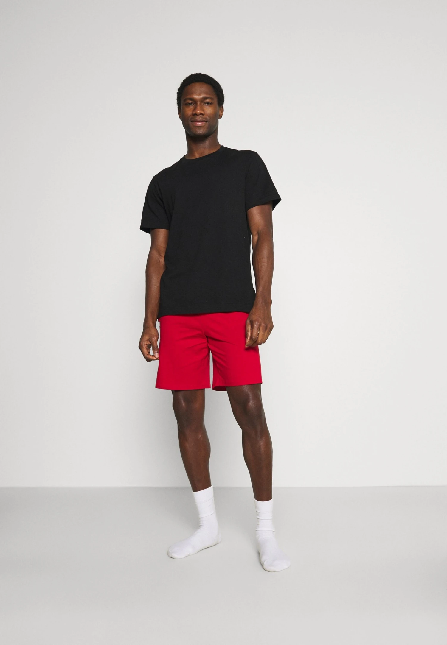 Pier One 3 Pack - Pantalón De Pijama - Black/Mottled Dark Grey/Red 3 Pier One 3 Pack - Pantalón De Pijama - Black/Mottled Dark Grey/Red