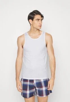 Pier One Rib Vestlue - Camiseta Interior - Grey/White/Blue -Ropa De Hombre Ventas 532888aa5c38473ebe057bad03e649a6