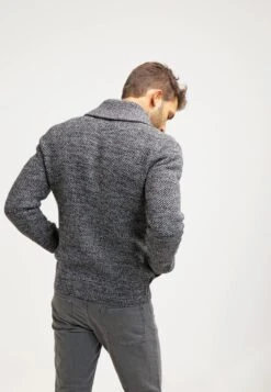 Pier One Chaqueta De Punto - Dark Grey Melange -Ropa De Hombre Ventas 55ec5f933ede48b5aafe208d17b429c9
