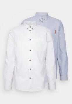 Pier One 2 Pack - Camisa - White/Light Blue -Ropa De Hombre Ventas 645ebd8a655b4f1c832198d0ae9d009a