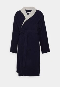 Pier One Shawl Towel Bathrobe - Albornoz -Dark Blue -Ropa De Hombre Ventas 67f610d064e84b5daaa9a12f82d45b4b
