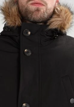 Pier One Parka - Black -Ropa De Hombre Ventas 83a6f641a86e43faa8ef00a6c10df83a