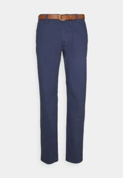 Pier One Belted - Pantalones Chinos - Dark Blue -Ropa De Hombre Ventas 83b11f5b22054838bfdec3cfe2b56871
