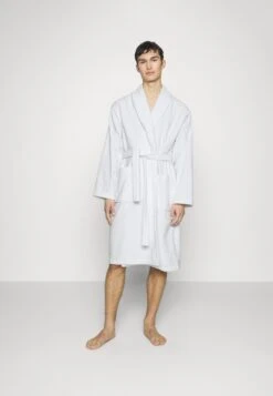 Pier One Shawl Towel Bathrobe - Albornoz - White -Ropa De Hombre Ventas 9d452386218745508605fe823ef282ef