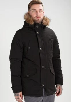 Pier One Parka - Black -Ropa De Hombre Ventas c0c848318c884900815f06dc41dece2c