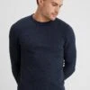 Pier One Jersey De Punto - Mottled Dark Blue -Ropa De Hombre Ventas c7d1ef1643124df291120214cb1498b9