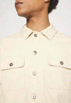 Pier One Undyed Twill- Chaqueta Vaquera - White -Ropa De Hombre Ventas d72bf7cf76b04ba396f021941020b1bc