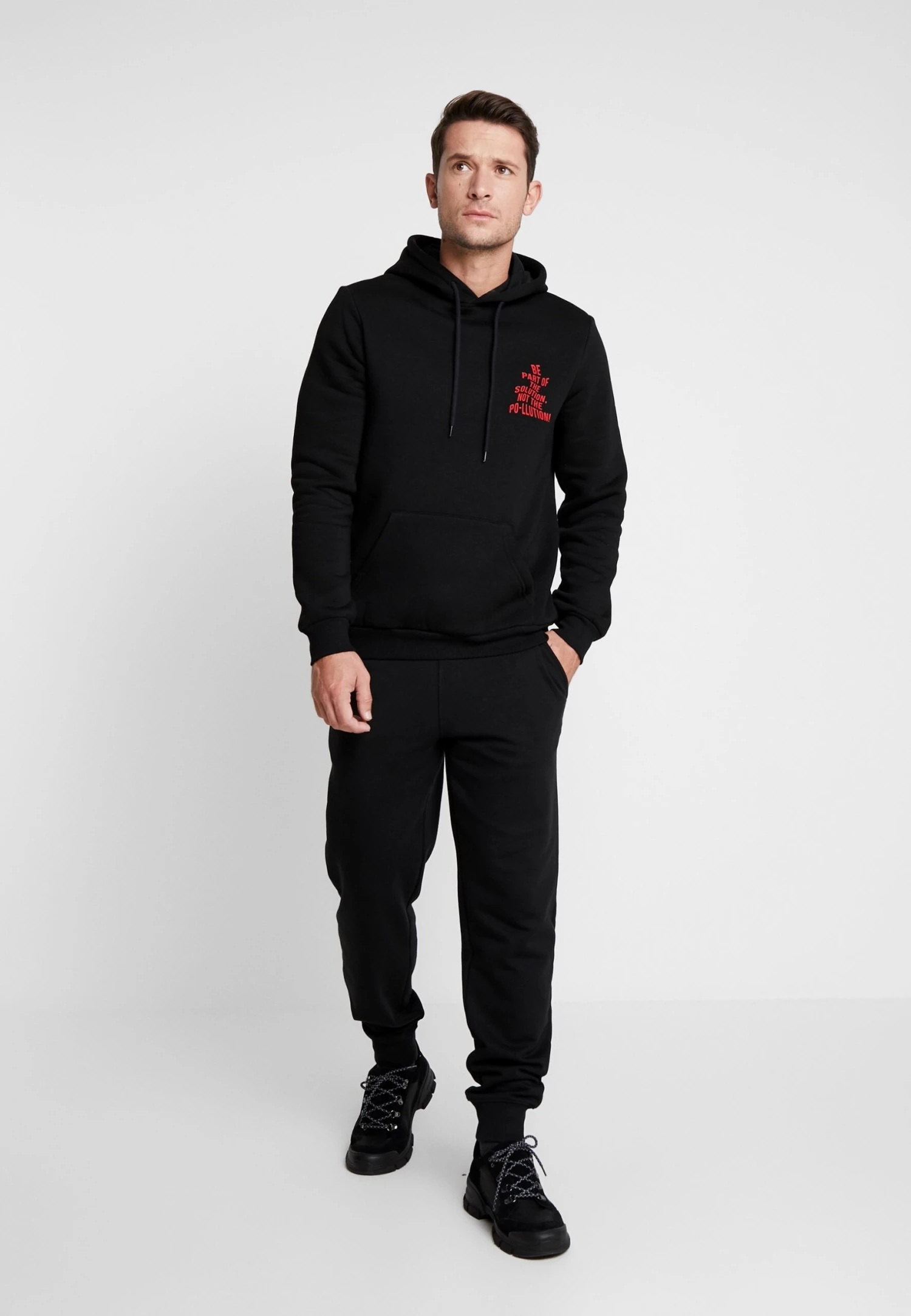 Pier One 2 Pack - Pantalones Deportivos - Black/Mottled Light Gre 3 Pier One 2 Pack - Pantalones Deportivos - Black/Mottled Light Gre