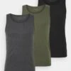 Pier One 3 Pack - Camiseta Interior - Black/Khaki/Mottled Dark Grey 1 Pier One 3 Pack - Camiseta Interior - Black/Khaki/Mottled Dark Grey -Ropa De Hombre Ventas dcdf4f7f98684599b47537ac7ea160f4