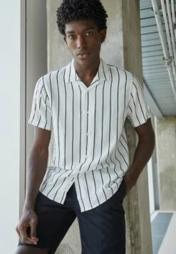 Pier One 2 Pack - Camisa - Black/White -Ropa De Hombre Ventas e9850c2e54ca4eb6b01614842b047075