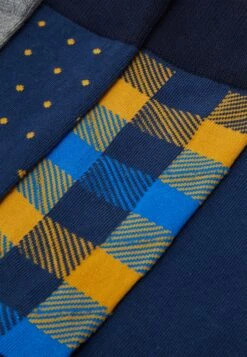 Pier One 5 Pack - Calcetines - Yellow/Dark Blue/Grey -Ropa De Hombre Ventas f2680a941418407386211d70ff605fbd