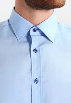 Pier One Camisa - Light Blue/Blue -Ropa De Hombre Ventas f6bc7c0daafb416bbcb3273cce34d4ef