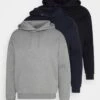 Pier One 3 Pack - Sudadera - Dark Blue/Black/Mottled Grey -Ropa De Hombre Ventas ff17df88063f4783ac8f7548600524f6